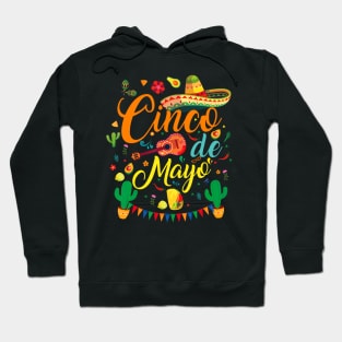 Happy 5 De Mayo Cinco de Mayo Viva Mexico 5 De Mayo Hoodie